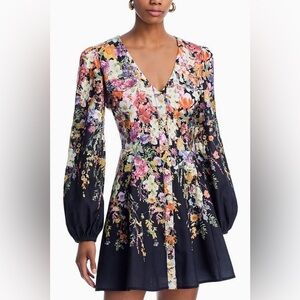 Aqua Multicolor Floral Long Sleeve Dress. Brand new with tags. Size: XS (fits S)